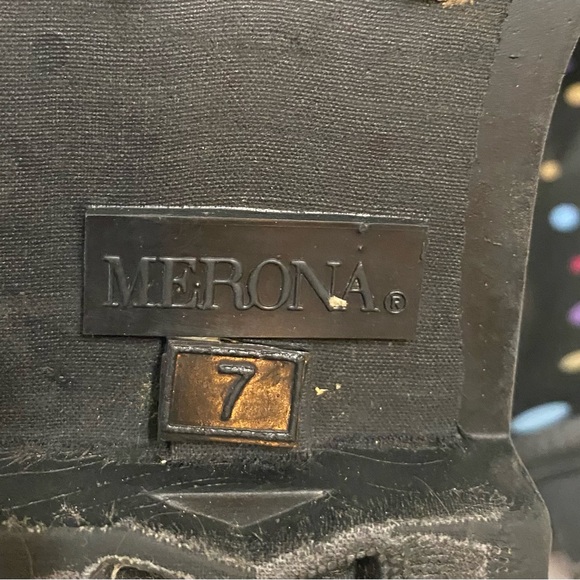 Merona Black Polka Dot Wellies Rain Boot women’s size 7 - Picture 8 of 8